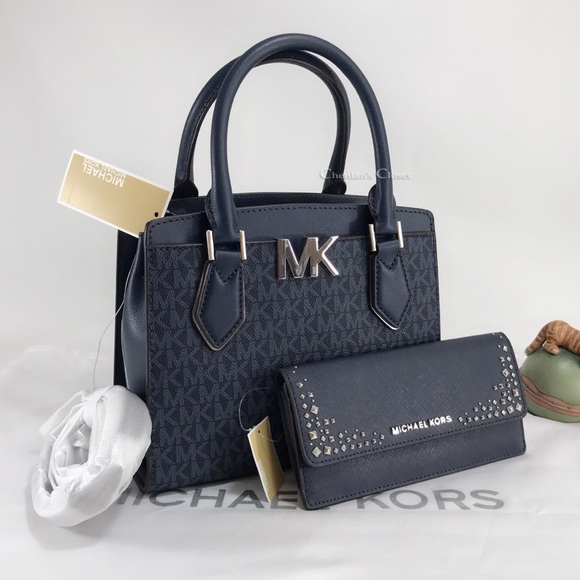 Michael Kors Handbags - NWT Michael Kors Navy Set